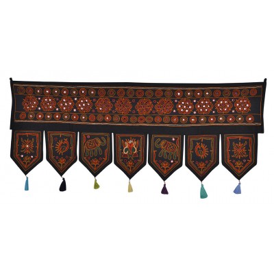 Indian Embroidered Decorative Cotton Handmade Door Hangings Tapestry Toran Wall   263852953471